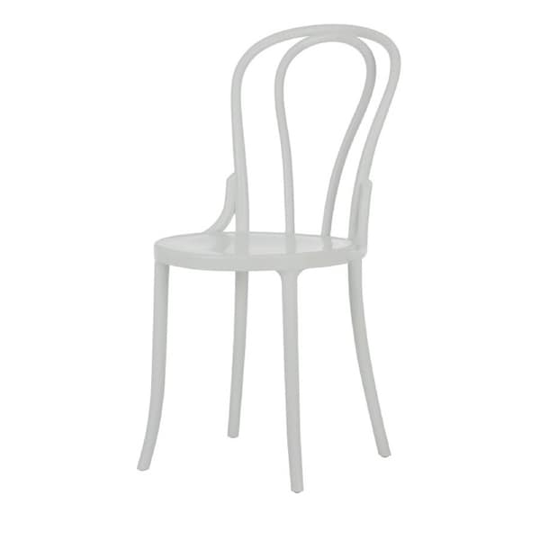 Outdoor Plastic Bentwood Chair White