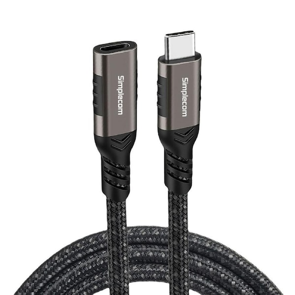 Simplecom CAU610 USB-C Male to Female Extension Cable USB 3.2 Gen2 PD 100W 20Gbps 1M
