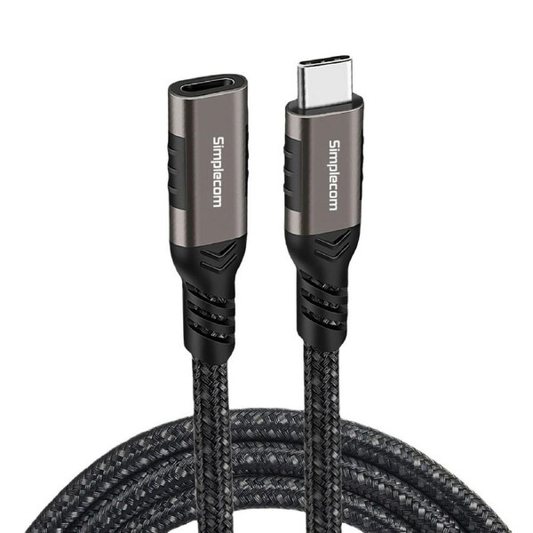 Simplecom CAU605 USB-C Male to Female Extension Cable USB 3.2 Gen2 PD 100W 20Gbps 0.5M