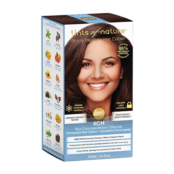 Tints of Nature Permanent Hair Colour 4CH (Rich Chocolate Brown)