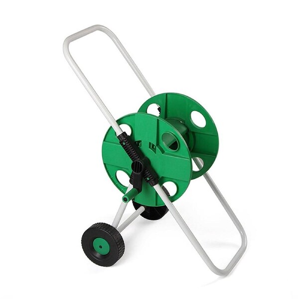 50m Garden Hose Reel Cart Water Pipe Storage Frame Wheeled Hose Holder Outdoor