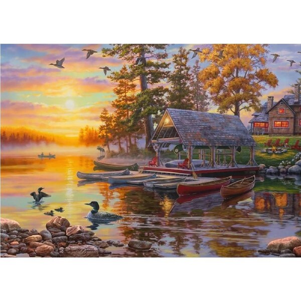 Schmidt - Boathouse with Canoes Puzzle 1000pc
