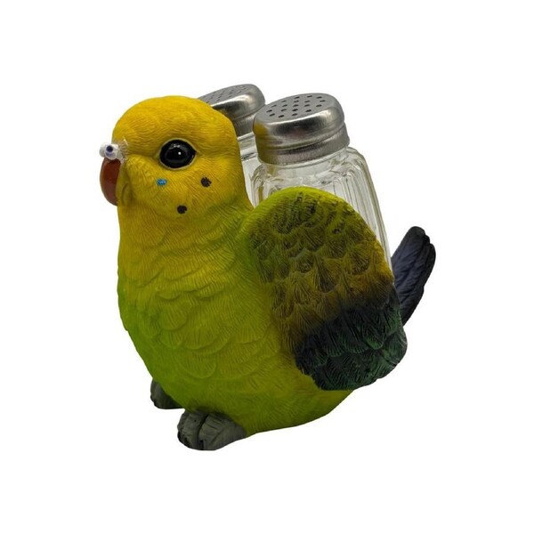 Collectable Kitchen China Salt and Pepper Set Budgie BUDSAPEP