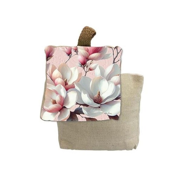 Doorstop Weighted Fabric Pink Magnolia Door Stopper Klmdmds