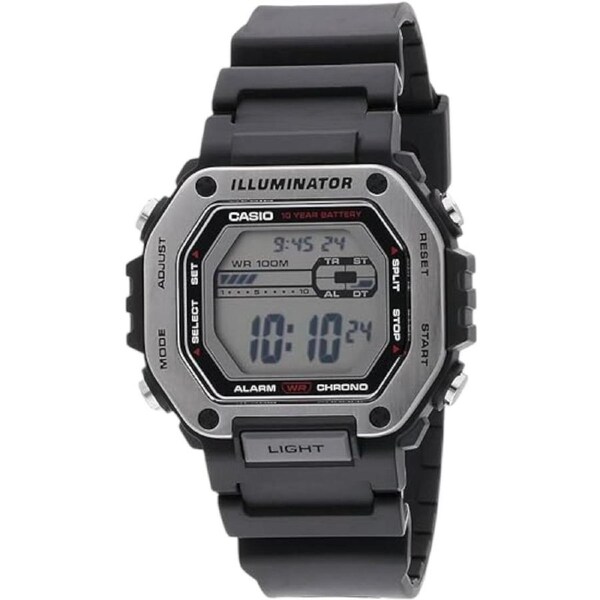 Casio MWD110H-1AV Mens Black Digital Watch 100m Steel Bezel 10 Year Battery