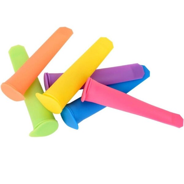 6X Silicone Ice Mould Cream Block Molds Icy Pole Jelly Pop Popsicle Maker 42ml