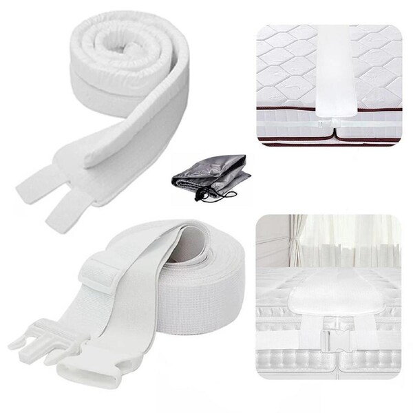 OZNALA Extra Wide Bed Bridge Connector Twin to King Converter Kit with Mattress Strap 200X20CM