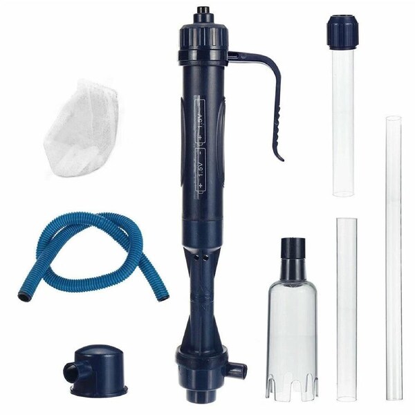 OZNALA Aquarium Electric Siphon Pump Vacuum Cleaner Fish Tank Clean Water Change Aquarium Gravel