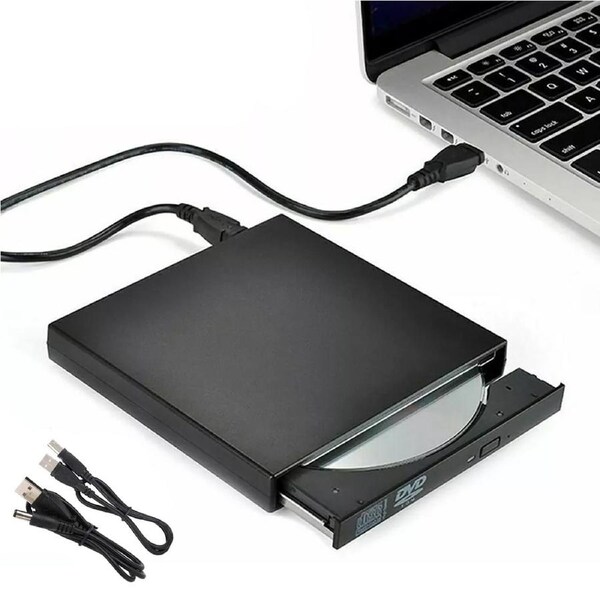 OZNALA Portable External Drive USB Burner CD RW DVD ROM Reader Writer Player Drive PC Laptop For Mac & Windows