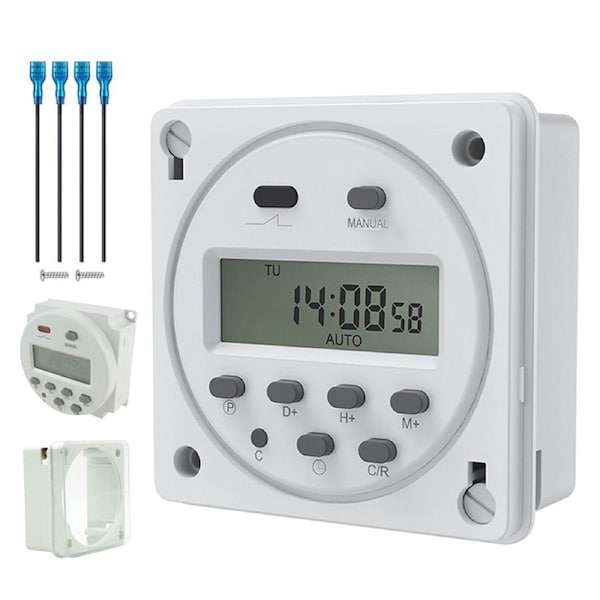 OZNALA DC 12V Timer Switch Digital Programmable Control LCD-Time Relay Day/Week Kit
