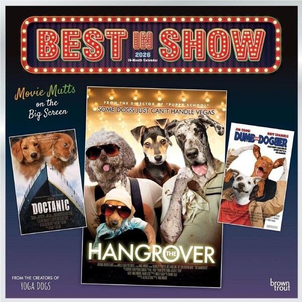 2026 Calendar Best In Show 16-Month Square Wall, BrownTrout BT01599