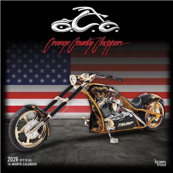 2026 Calendar Orange County Choppers Official 16-Month Square Wall, BrownTrout BT01605