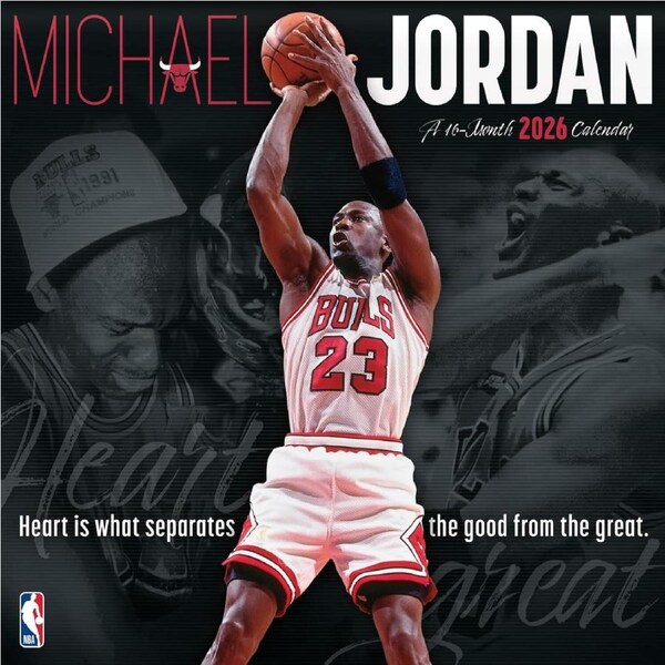 2026 Calendar Michael Jordan 16-Month Square Wall, Trends I85954