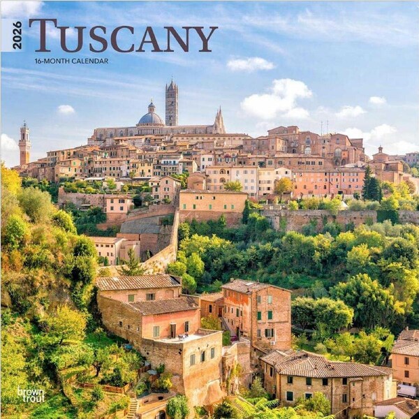 2026 Calendar Tuscany 16-Month Square Wall, BrownTrout BT06051
