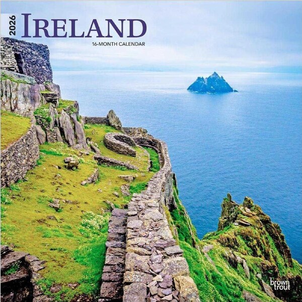 2026 Calendar Ireland 16-Month Square Wall, BrownTrout BT03937