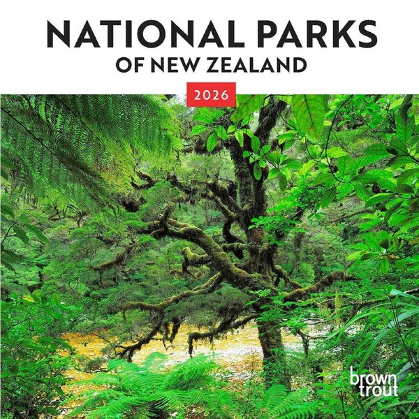 2026 Calendar National Parks of New Zealand Mini Wall, BrownTrout A05715