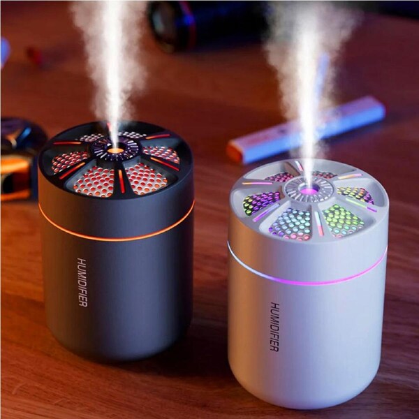 2 Pack 180ml Humidifier Colorful Cool Mini Air Humidifier For Car Office Bedroom