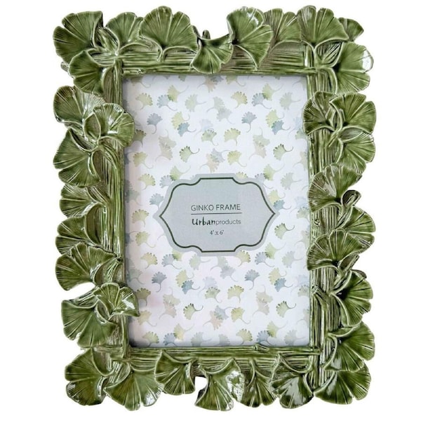 Urban Resin/Wood Ginko Photo Picture Frame 4x6in 22x18cm Green