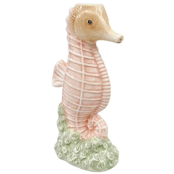Urban Ceramic Reef Seahorse Home Decor Flower Vase 18x10cm Pink