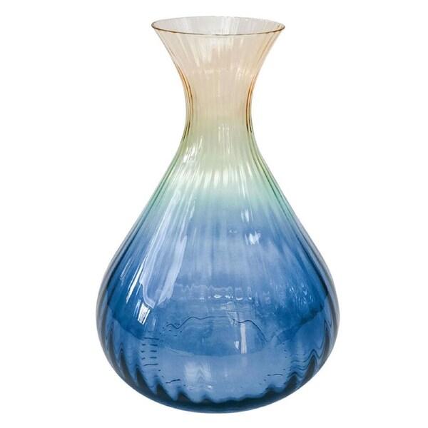 Urban Ellie Ombre 2L Glass Decanter Pitcher Jug 24x10cm Amber Blue