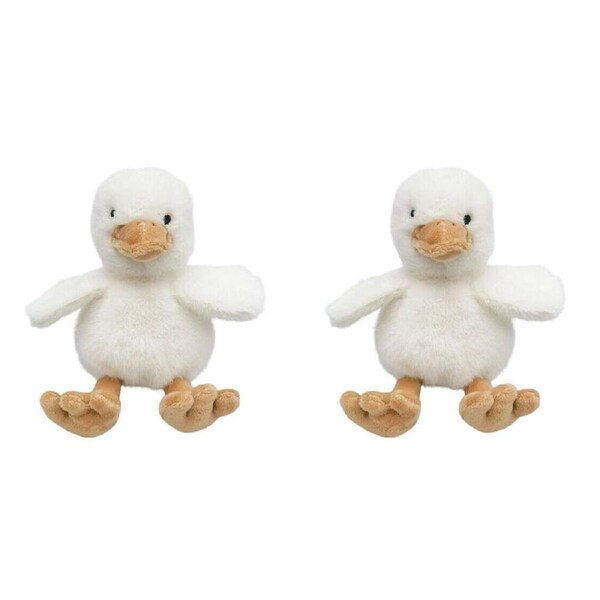 2PK Urban Duckling Stuffed Animal Plush Baby Soft Toy 20cm Beige/White