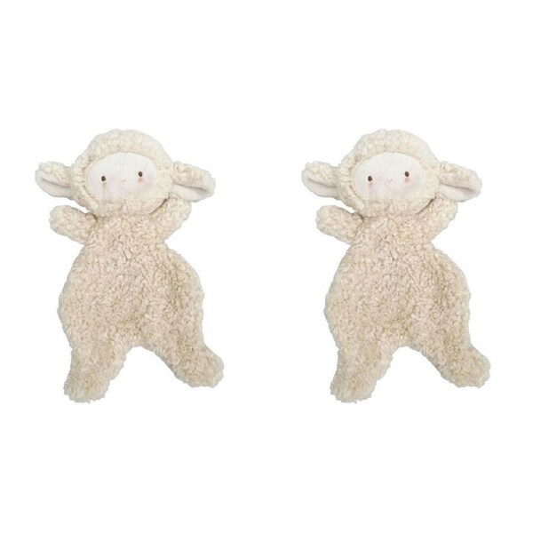 2PK Urban Sheep Stuffed Animal Comforter Plush Baby Toy 28cm Beige