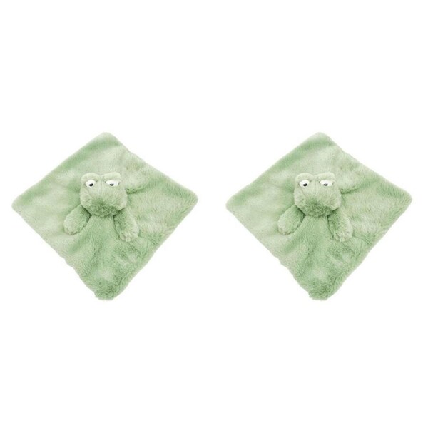 2PK Urban Fritsie Frog Comforter Blanket Plush Baby Soft Toy 25cm Green