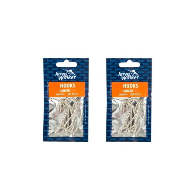 2x 9pc Jarvis Walker Sz 2/0 Duratuff Gang Hooks Ganged Hooks