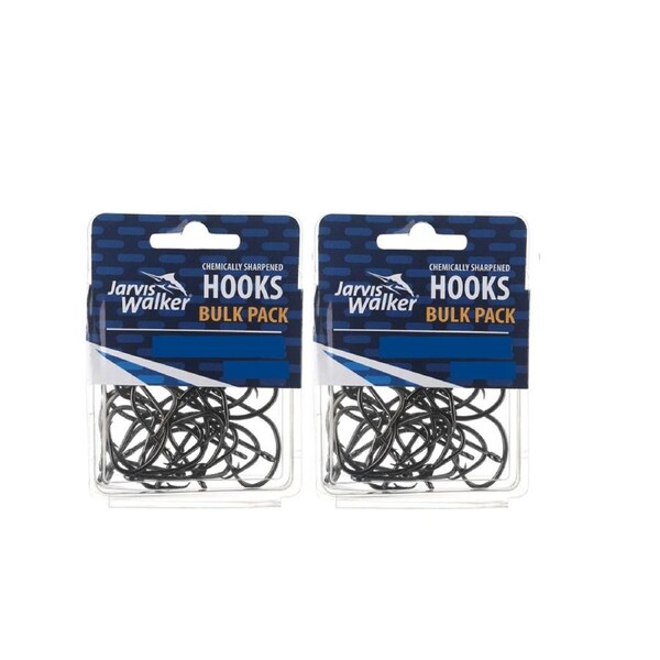 2x 30PK Sz 2/0 Jarvis Walker Sharpened Black Circle Fishing Hooks