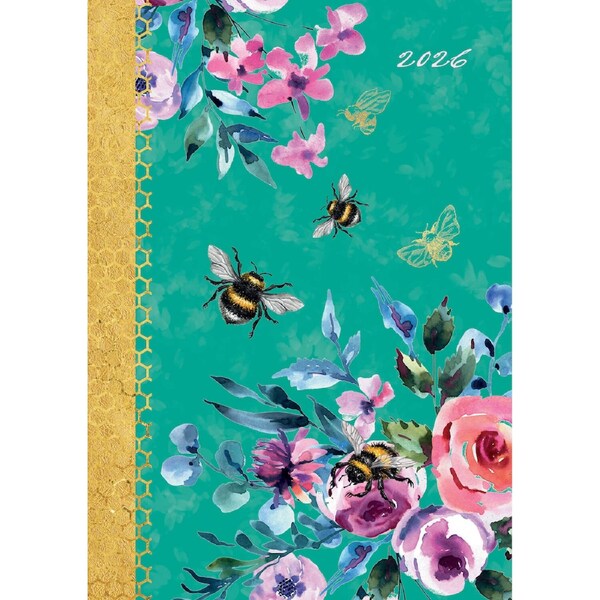 2026 Planner Queen Bee A5 Week to View Padded, The Gifted Stationery GSC26473