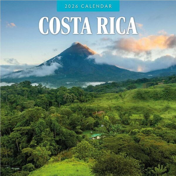 2026 Calendar Costa Rica 16-Month Square Wall, Red Robin RR261372
