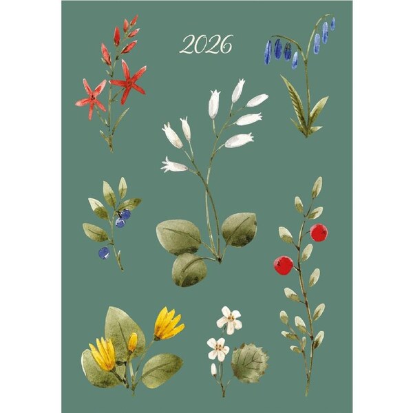 2026 Planner Botanics A6 Week to View Flexi, The Gifted Stationery GSC26530