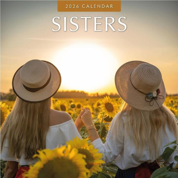 2026 Calendar Sisters 16-Month Square Wall, Red Robin RR261283