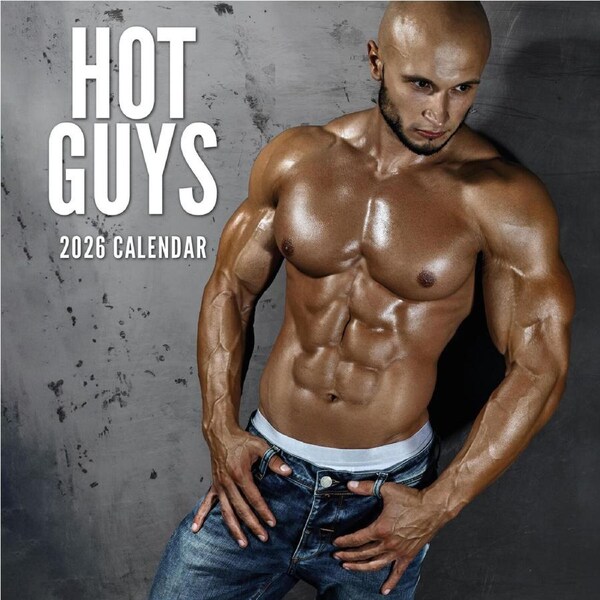 2026 Calendar Hot Guys 16-Month Square Wall, Red Robin RR261184