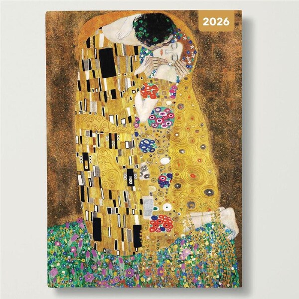 2026 Planner Klimt A5 Week to View Padded, Red Robin RR265032