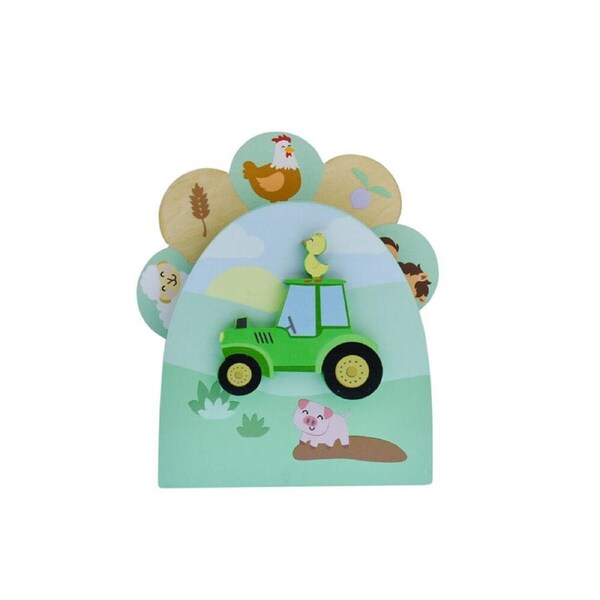 Koala Dream Wooden Farm Friends Spin Along Music Box Kids Musical Toy 3y+
