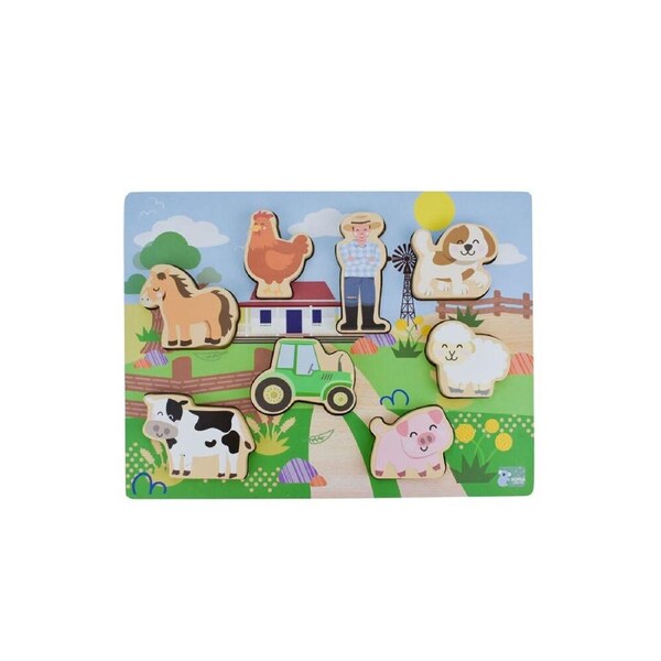 Koala Dream Wooden Chunky Aussie Farm Animal Kids Toy Puzzle 12m+