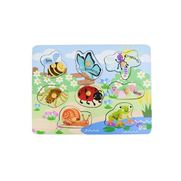 Koala Dream Wooden 2 In 1 Insects & Their Homes Peg Kids Toy Puzzle 18m+