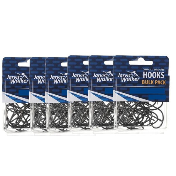 6x 30PK Sz 2/0 Jarvis Walker Sharpened Black Circle Fishing Hooks