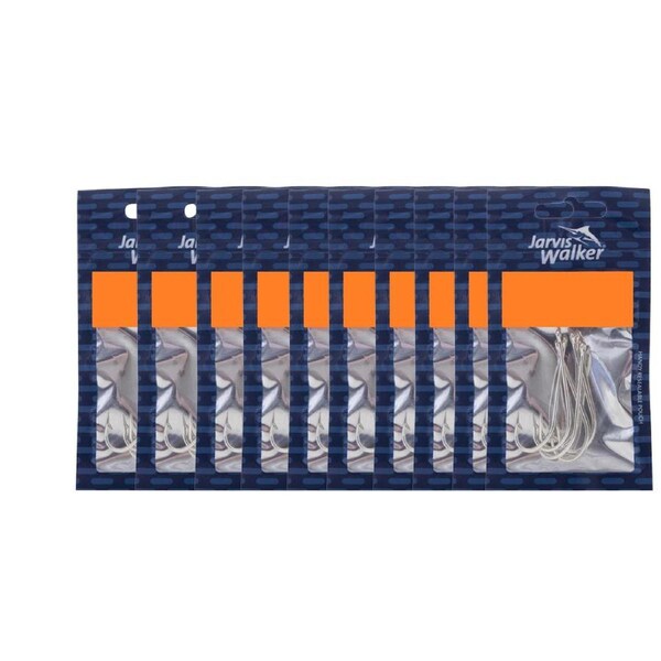 10x 4PK of Sz 6/0 Jarvis Walker Duratuff Kirby Fishing Hooks