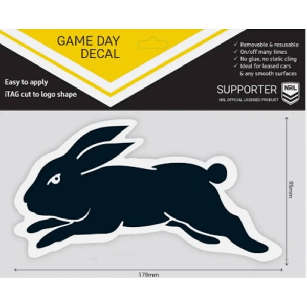 NRL Game Day Decal New Design - South Sydney Rabbitohs - Car Sticker 180mm