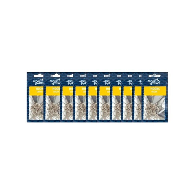 10x 12PK Sz 3/0 Jarvis Walker Nickle Octopus/Suicide Fishing Hooks