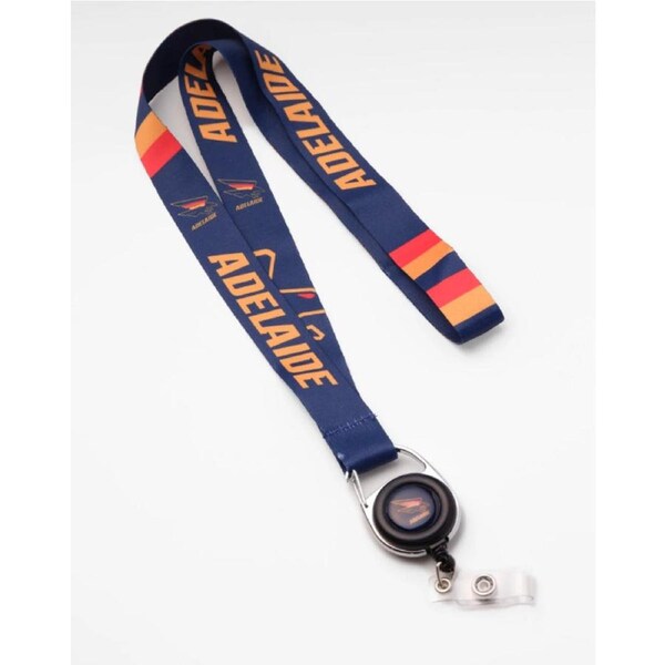 AFL Lanyard with Retractable ID Clip - Adelaide Crows