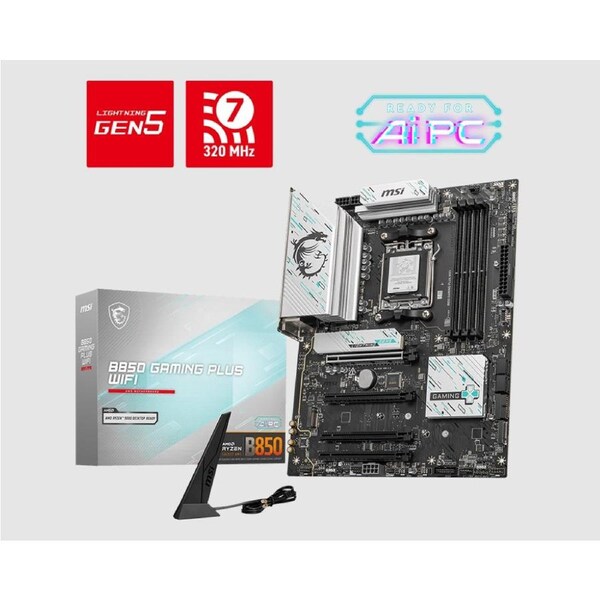 MSI B850 GAMING PLUS WIFI, AM5, 4x DDR5 256GB, 1x HDMI, 4x PCI-E x16 slot, 3x M.2, Wi-Fi 7
