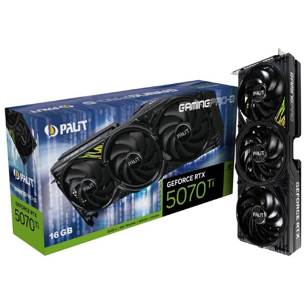 PALIT RTX5070Ti GAMINGPRO-S 16GB GDDR7 256bit 3-DP HDMI NE7507T019T2-GB2031U