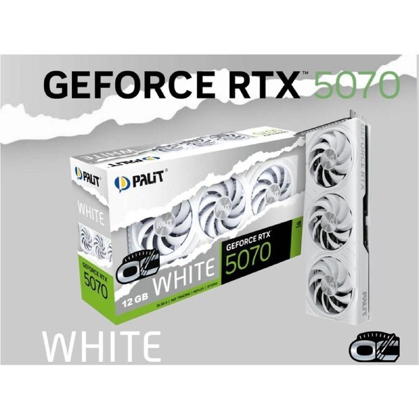 PALIT RTX5070 WHITE OC 12GB GDDR7 192bit 3-DP HDMI NE75070U19K0-GB2050W