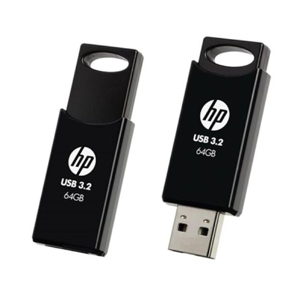 HP 712B 64GB USB 3.2 Flash Drive Memory Stick Thump Key External Storage Capless Sliding Design Compatible with Windows 10 11 Mac (>16GB/32GB)