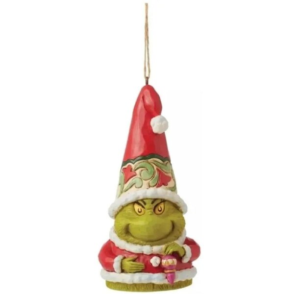 Dr Seuss The Grinch by Jim Shore - Grinch Gnome with Ornament Hanging Ornament