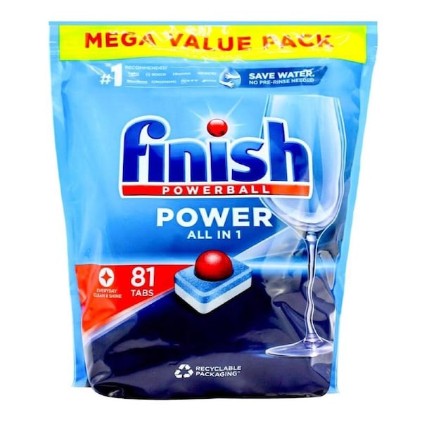 Finish Powerball Dishwashing Tablets All in 1 – Pack of 81's