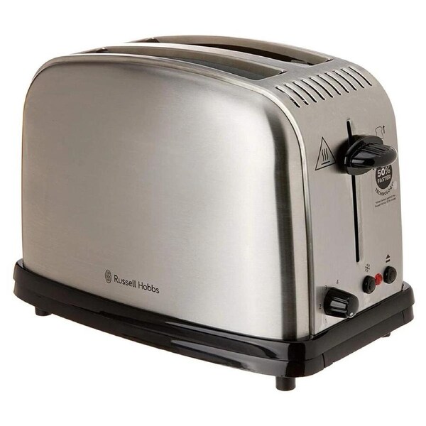 Russell Hobbs Classic 2 Slice Toaster - Brushed Stainless Steel - 1670W